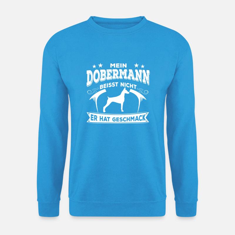 Mein Dobermann... - Unisex Pullover - Meeresblau