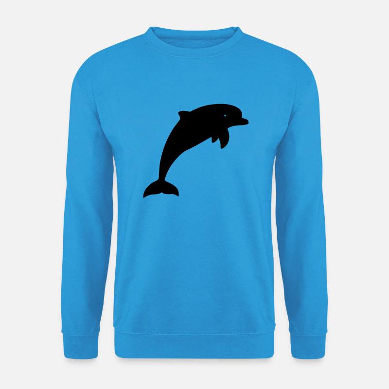 Dolphin Illustration - Unisex Pullover - Meeresblau