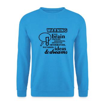 Brain - content - Brain - Content - 1C - Unisex Sweatshirt - sea blue - Front - Alina (178cm) & Michal (187cm)
