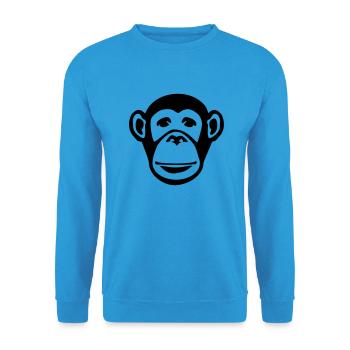 monkey_face_f1 - Unisex Sweatshirt - sea blue - Front - Alina (178cm) & Michal (187cm)