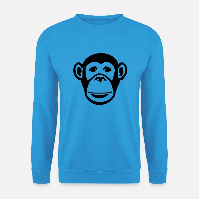 monkey_face_f1 - Unisex Sweatshirt - sea blue