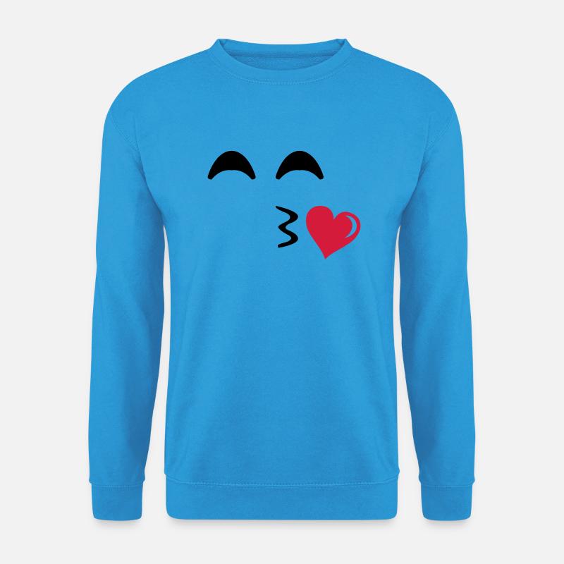 kiss_face_02 - Unisex Pullover - Meeresblau
