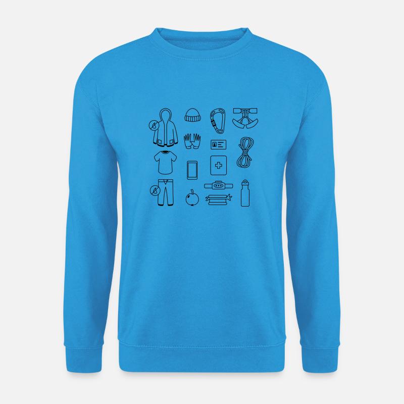 Mountain Check - Unisex Pullover - Meeresblau