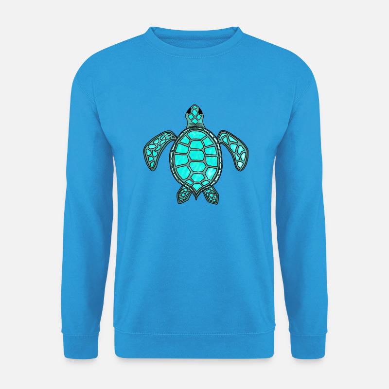 Grüne Schildkröte - türkis - Unisex Pullover - Meeresblau