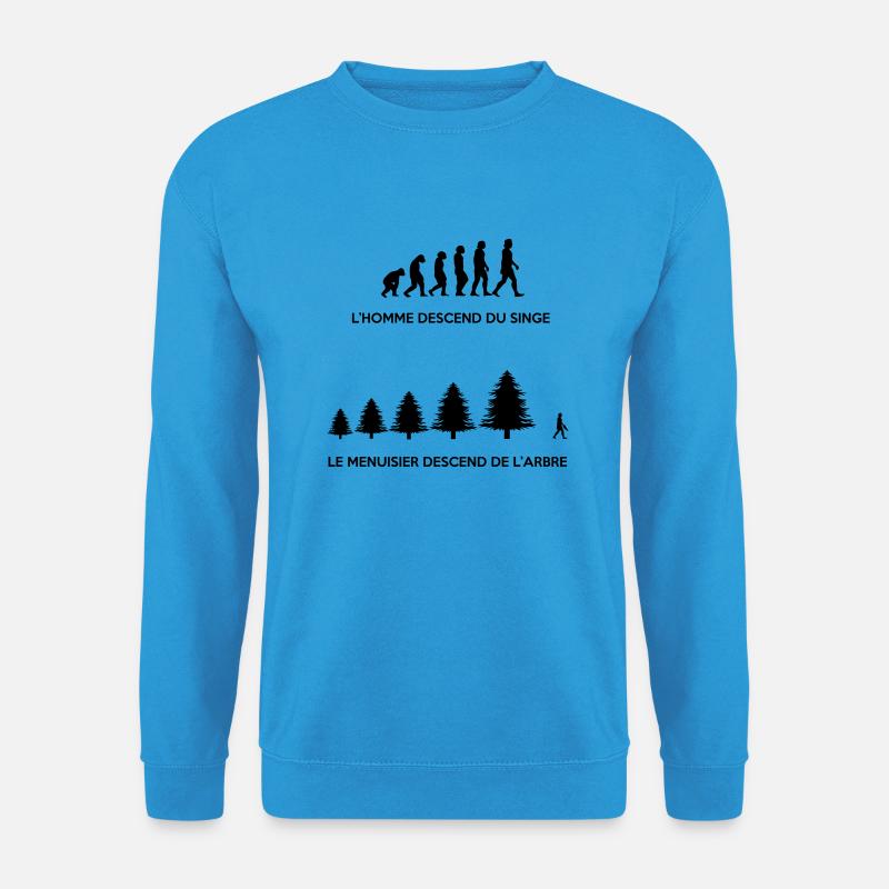 Evolution du menuisier - Sweat-shirt Unisexe - bleu mer