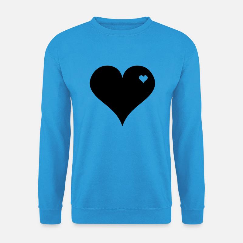 Herz in Herz - Unisex Pullover - Meeresblau