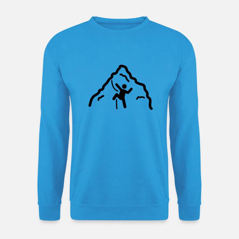 Bouldern auf Berg - Unisex Pullover - Meeresblau