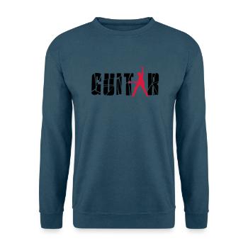guitar player - Unisex Pullover - Meeresblau - Vorne - Alina (178cm) & Michal (187cm)