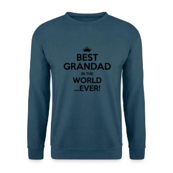 best grandad in the world ever - Unisex Sweatshirt - sea blue - Front - Alina (178cm) & Michal (187cm)