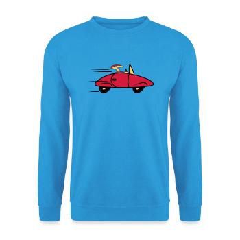 Auto Sportwagen schnell Wagen - Unisex Pullover - Meeresblau - Vorne - Alina (178cm) & Michal (187cm)