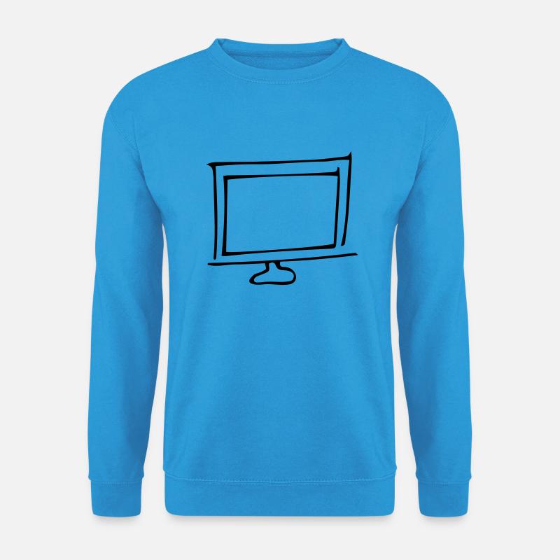 Bildschirm,Fernsehgerät,Fernseher,Glotze,TV,Röhre, - Unisex Pullover - Meeresblau