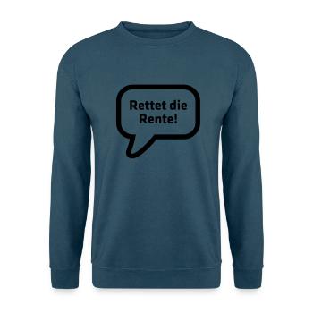 Enregistrer la pension! - Sweat-shirt Unisexe - bleu mer - Devant - Alina (178cm) & Michal (187cm)