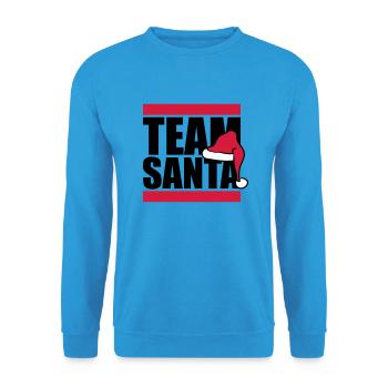 friends crew team merry christmas santa claus n - Unisex Sweatshirt - sea blue - Front - Alina (178cm) & Michal (187cm)