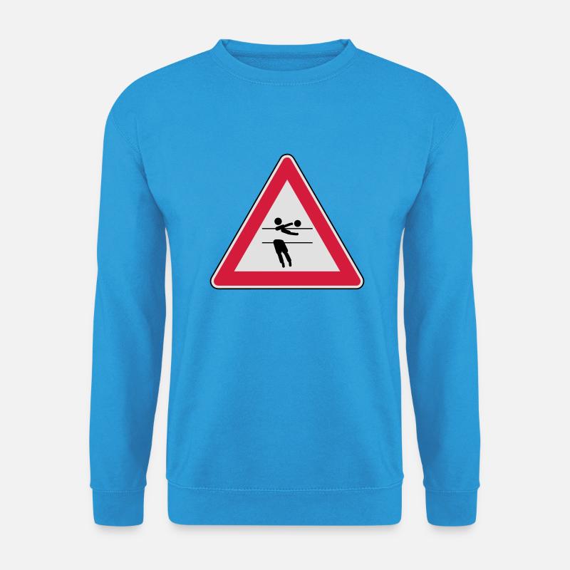 Achtung, Volleyball wird gespielt! - Unisex Pullover - Meeresblau
