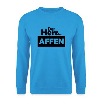 der herr der affen - Unisex Pullover - Meeresblau - Vorne - Alina (178cm) & Michal (187cm)