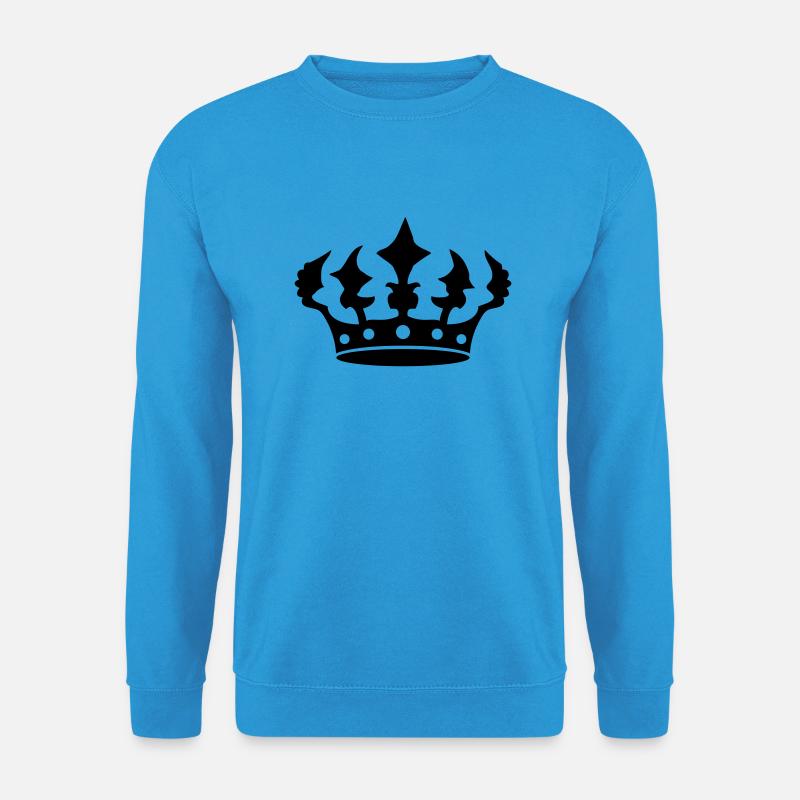 Gezackte Krone Design - Unisex Pullover - Meeresblau