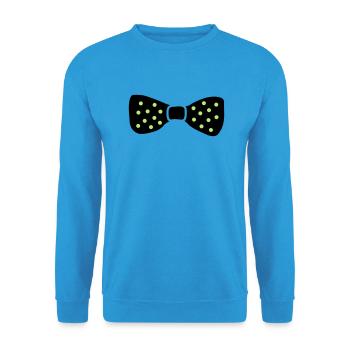 bow_tie - Unisex Pullover - Meeresblau - Vorne - Alina (178cm) & Michal (187cm)