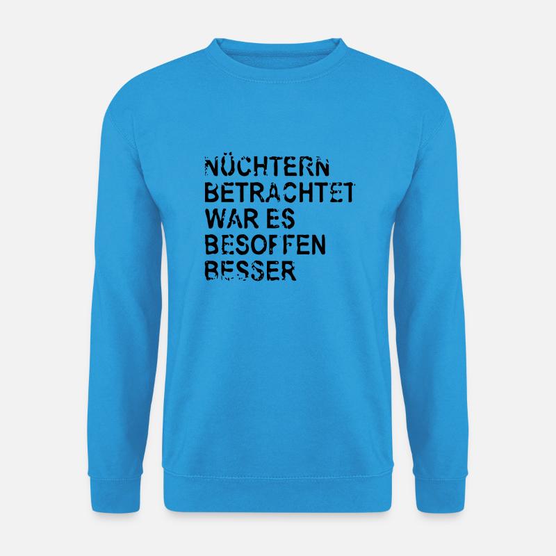Nuechtern - Unisex Pullover - Meeresblau