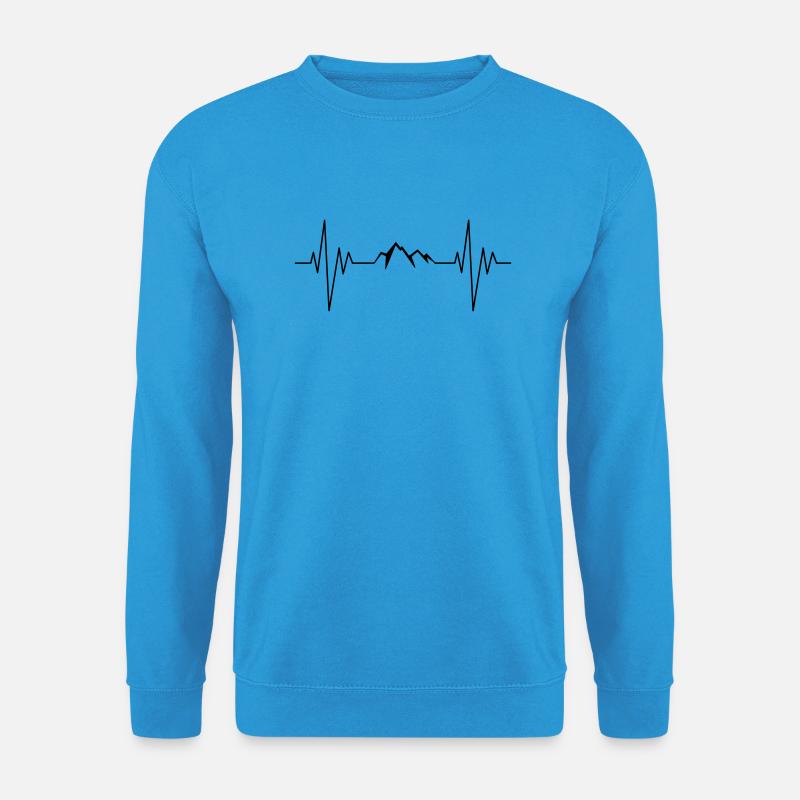 Mountains Pulse - Unisex Pullover - Meeresblau