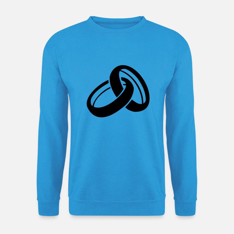 Wedding rings - Unisex Sweatshirt - sea blue