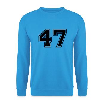 47 - Unisex Sweatshirt - sea blue - Front - Alina (178cm) & Michal (187cm)