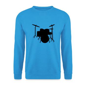 Drums Schlagzeug Drum - Unisex Pullover - Meeresblau - Vorne - Alina (178cm) & Michal (187cm)
