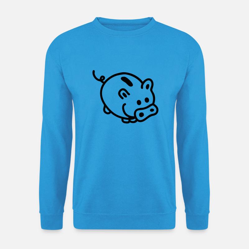 Sparschwein - Line - Unisex Pullover - Meeresblau