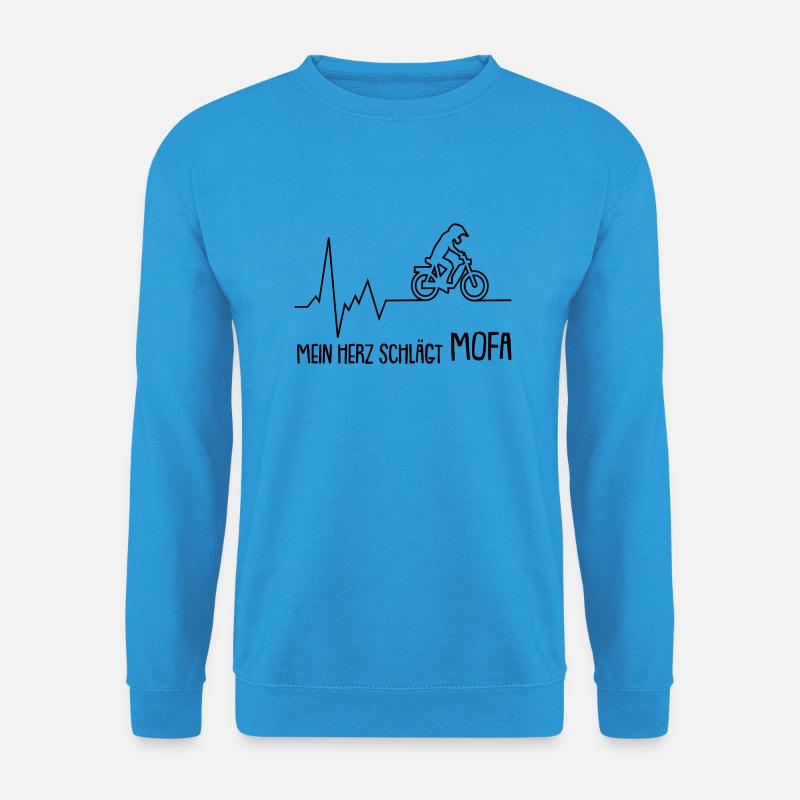mein herz schlägt mofa - Unisex Pullover - Meeresblau