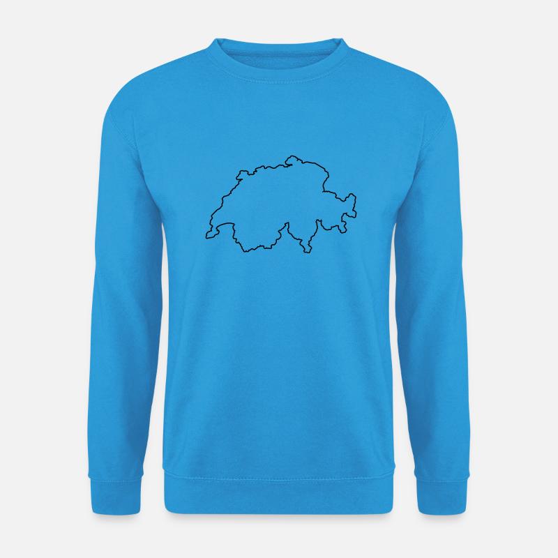 schweiz map - Unisex Pullover - Meeresblau