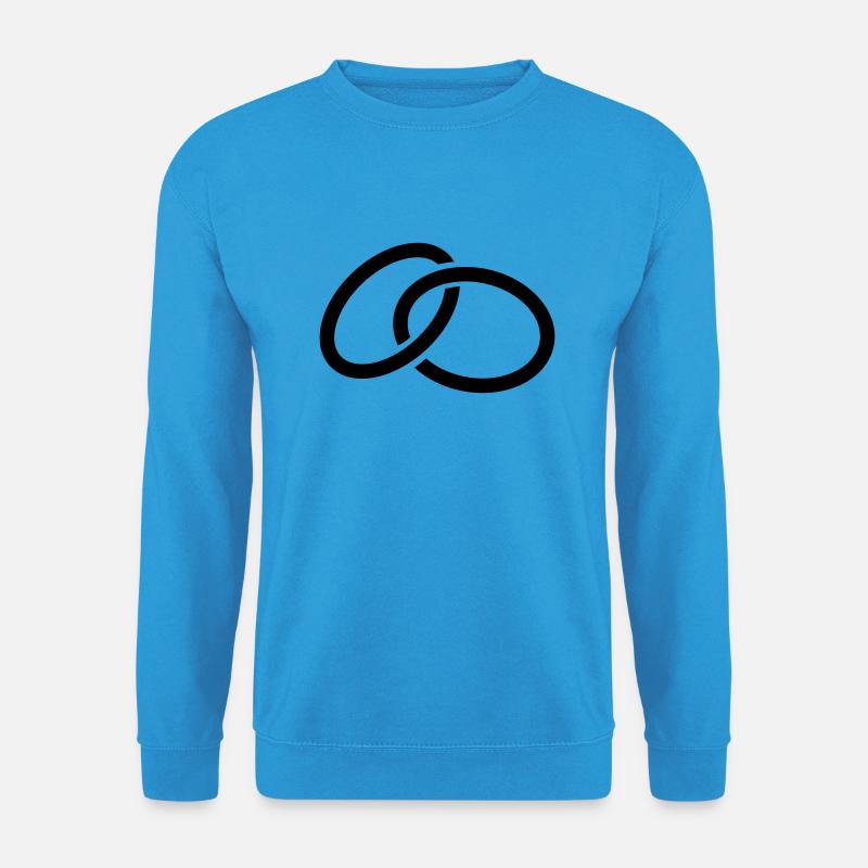 wedding_rings_f1 - Unisex Pullover - Meeresblau