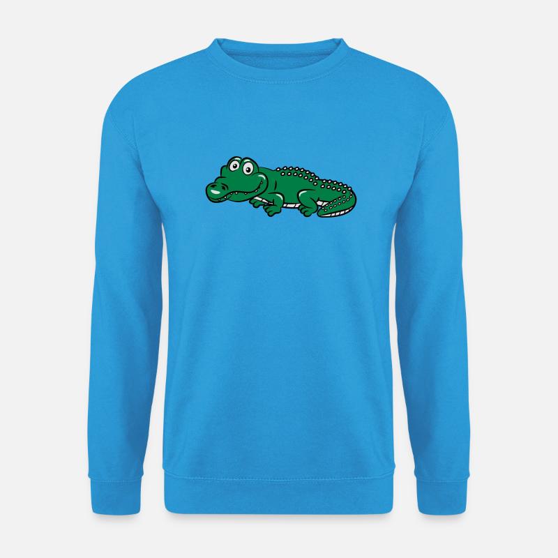 Krokodil witzig - Unisex Pullover - Meeresblau