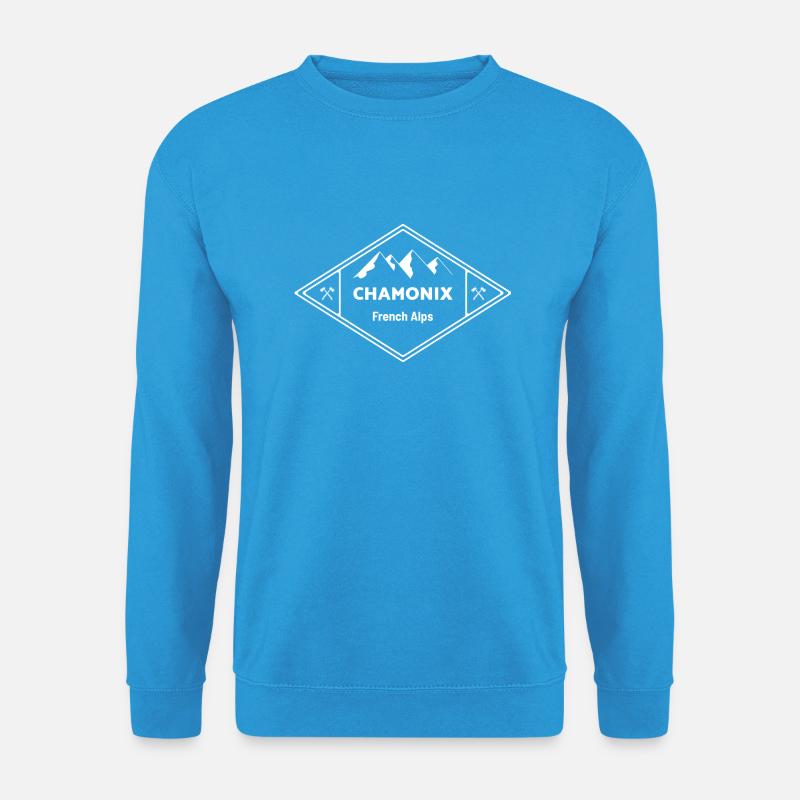 weißer Diamant Chamonix - Unisex Pullover - Meeresblau