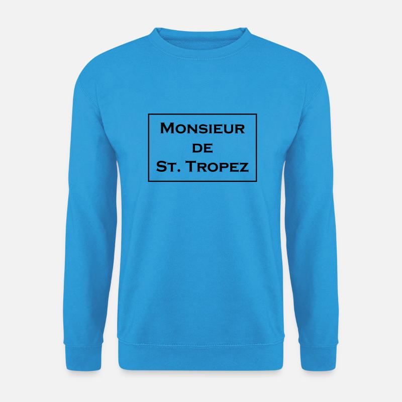 Monsieur de St.Tropez Spruch Geschenk Idee - Unisex Pullover - Meeresblau