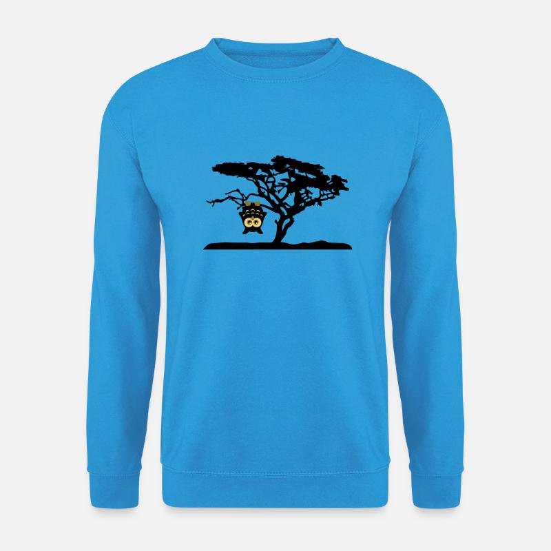 Eule Kopfüber Baum Hängen Different - Unisex Pullover - Meeresblau