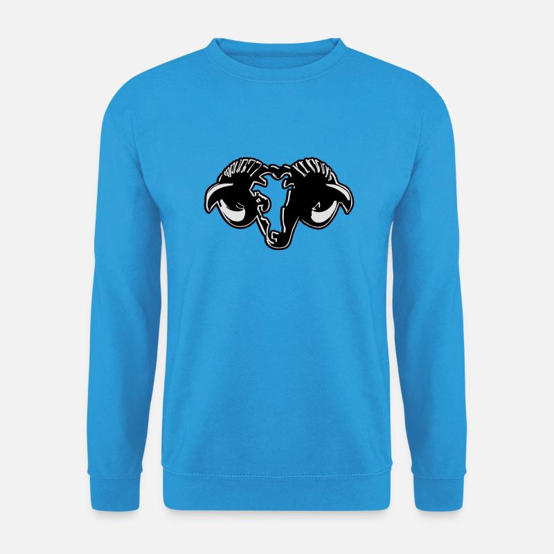 Widder horoskop stilisiert aries - Unisex Pullover - Meeresblau