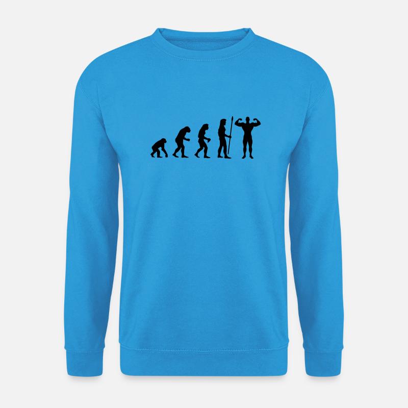 evolution_bodybuilding2 - Unisex Sweatshirt - sea blue