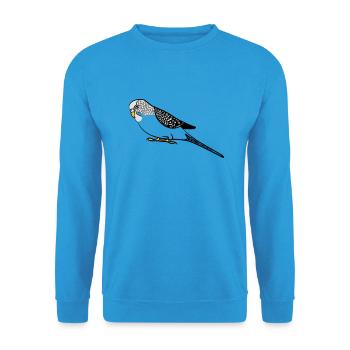 perruche - Sweat-shirt Unisexe - bleu mer - Devant - Alina (178cm) & Michal (187cm)