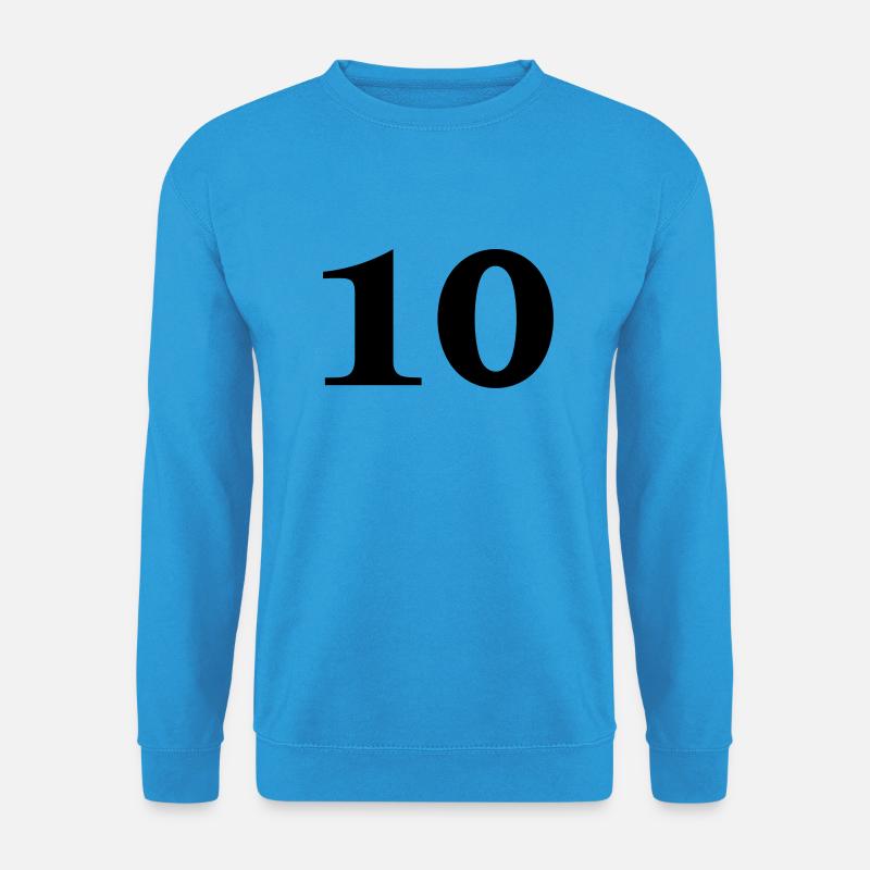 Zahl 10 - Unisex Pullover - Meeresblau