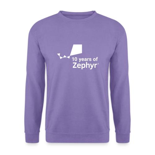 Zephyr 10th Anniversary Stacked White - Unisex Pullover