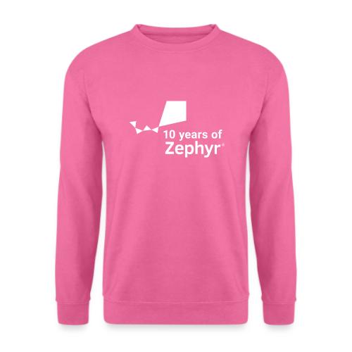 Zephyr 10th Anniversary Stacked White - Unisex Pullover