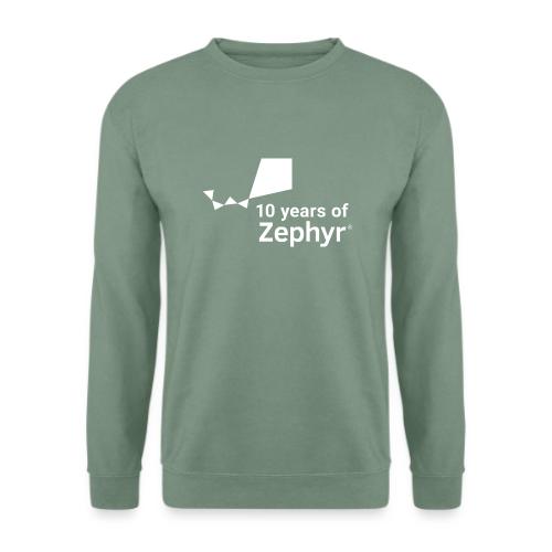 Zephyr 10th Anniversary Stacked White - Unisex Pullover