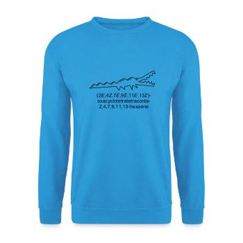 Crocene - chemisches Krokodil - Unisex Pullover - Meeresblau - Vorne - Alina (178cm) & Michal (187cm)