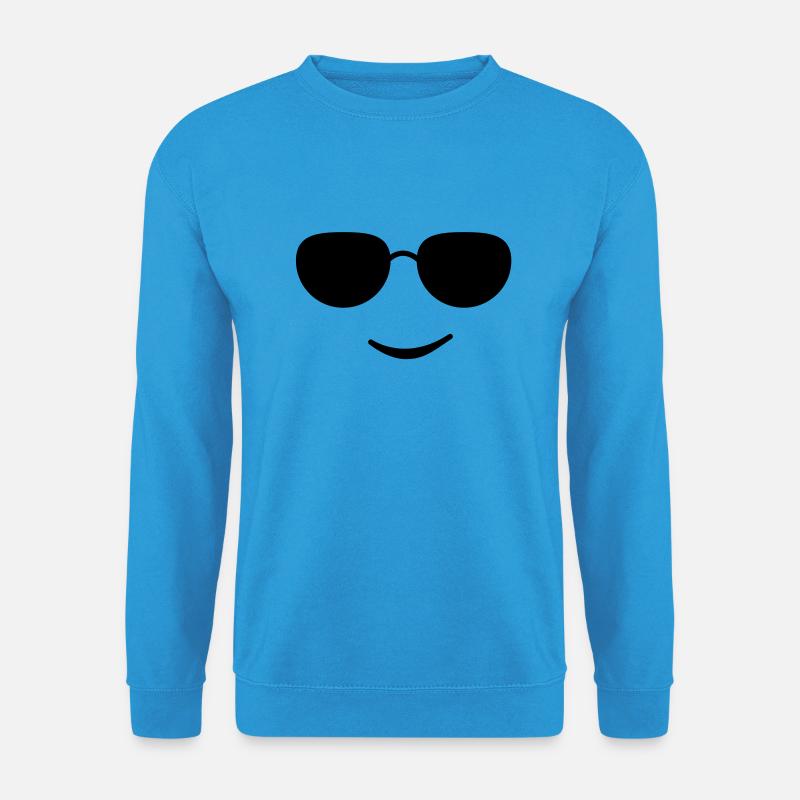 sunglasses smile black - Unisex Pullover - Meeresblau
