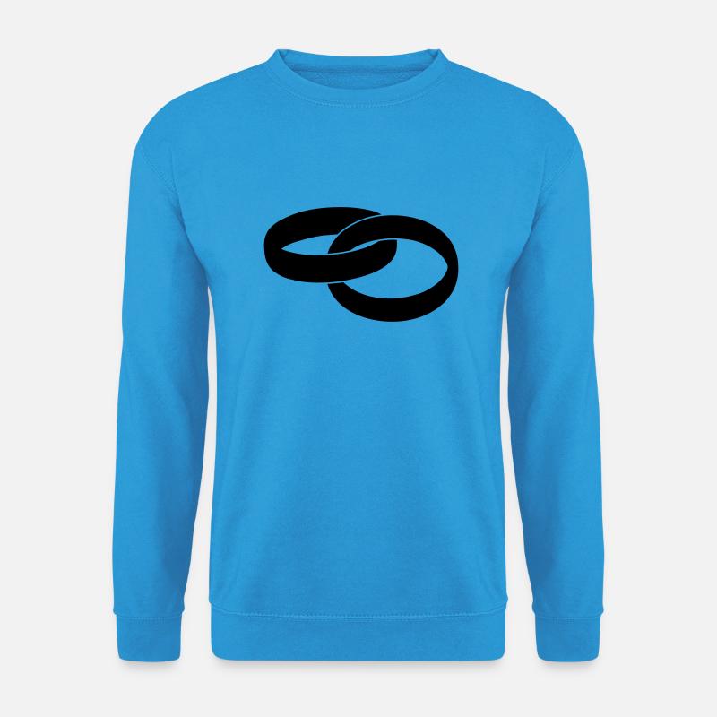 Ringe, ineinander verschlungen - Unisex Pullover - Meeresblau