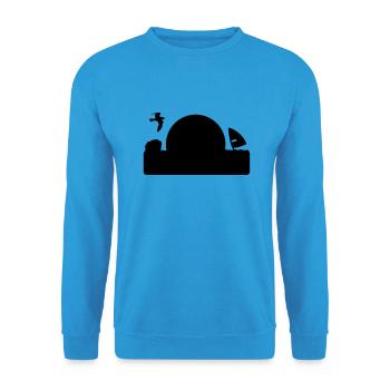 Heringsdorf - Unisex Pullover - Meeresblau - Vorne - Alina (178cm) & Michal (187cm)