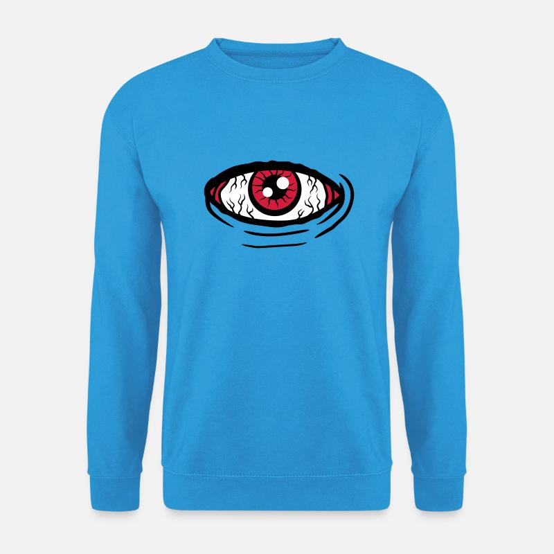 Grosses allsehendes Auge - Unisex Pullover - Meeresblau