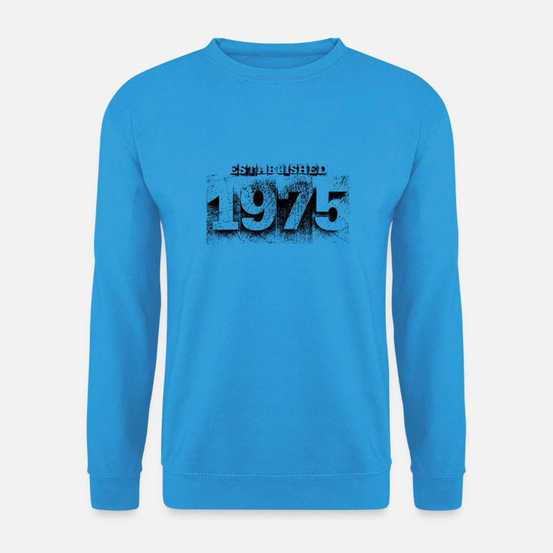 established 1975 (black) - Unisex Pullover - Meeresblau