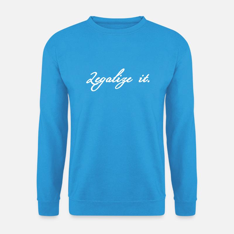 Legalize it weis - Unisex Pullover - Meeresblau