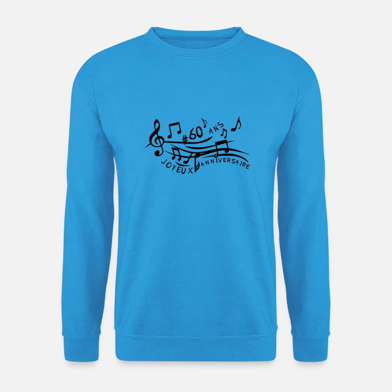 60 Jahre Jubiläum Partitur - Unisex Pullover - Meeresblau