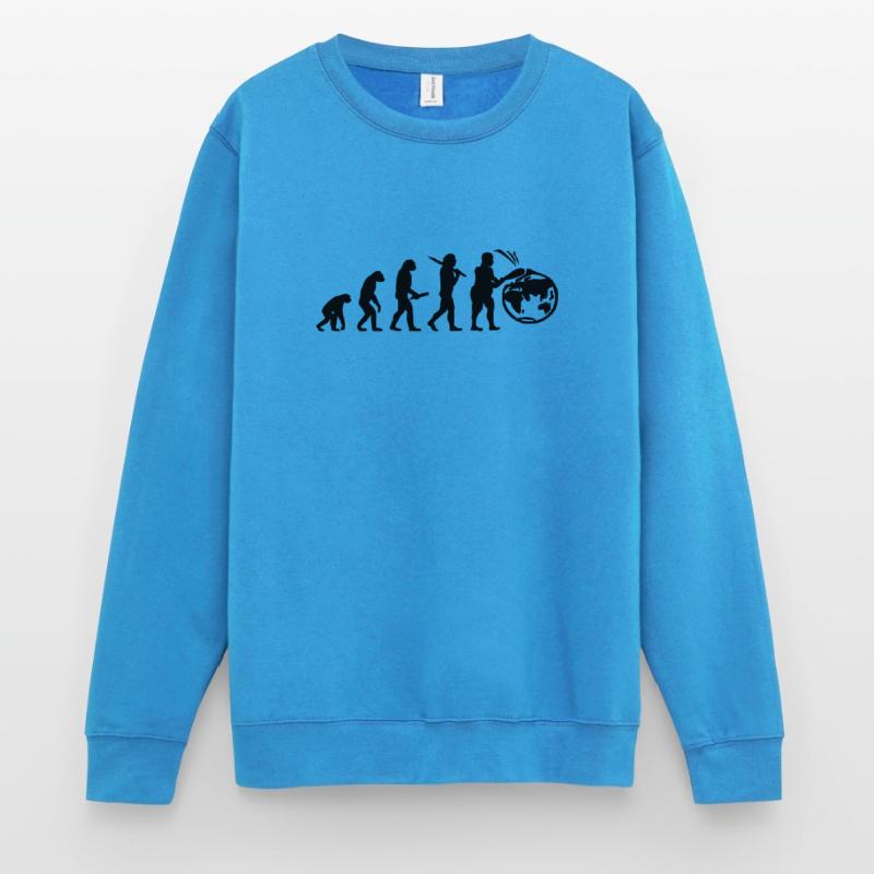 Evolution planete terre monde évolution Sweat-shirt Unisexe